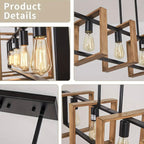 Zenora Adjustable Matte Black Kitchen Island Pendant Light