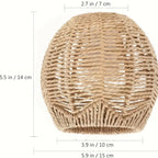 Bohemian Rattan Pendant Light Shade Set (2pcs)