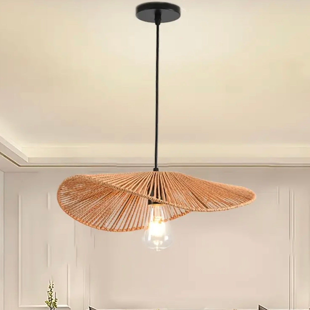 Zenora Rustic Vintage Woven Chandelier