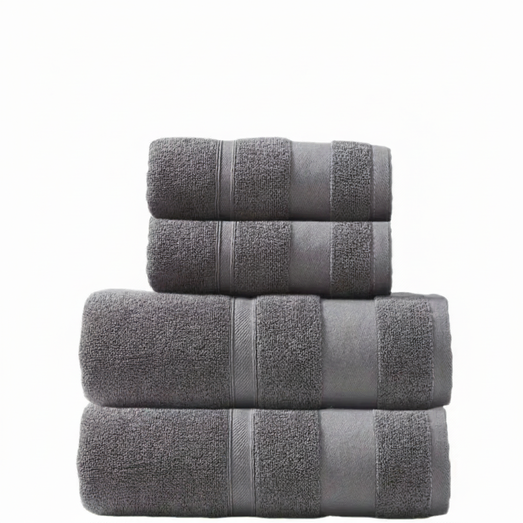 Zenora 4pcs Pure Cotton Bath Towel Set
