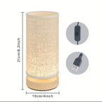 Zenora Modern Solid Wood Bedside Table Lamp