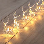 Zenora 3D Reindeer LED Christmas String Lights (Battery Operated)