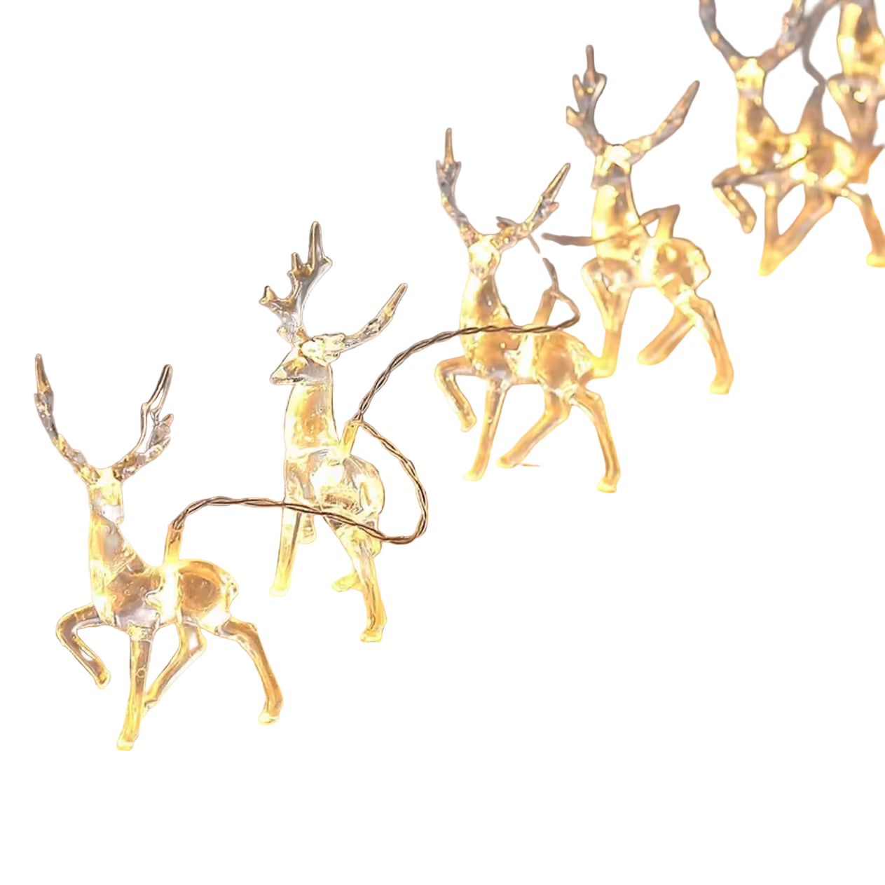 Zenora 3D Reindeer LED Christmas String Lights (Battery Operated)