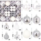 Zenora 44pcs Christmas Ball Hanging Ornaments