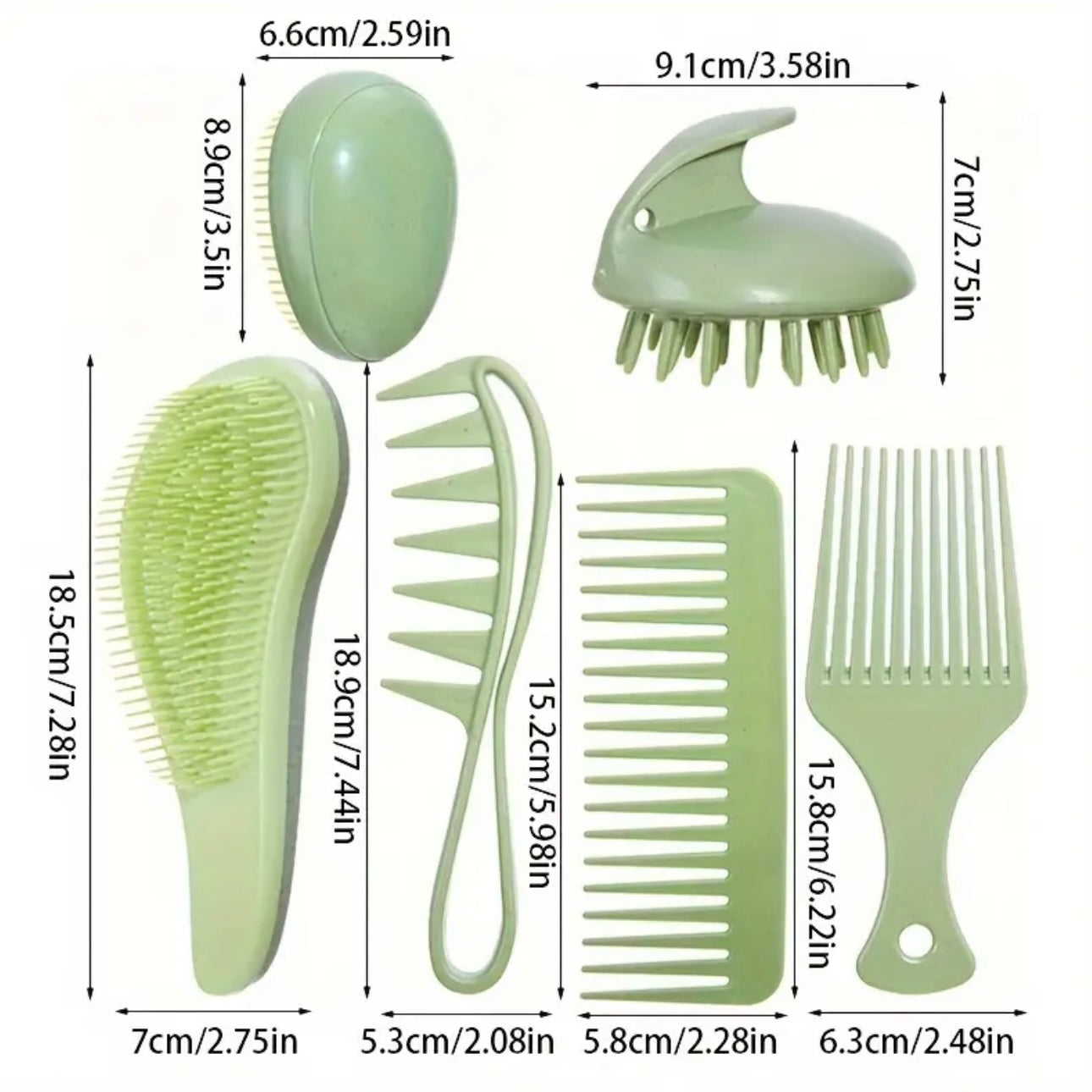 Zenora 9pcs Wheat Straw Hair & Scalp Care Set