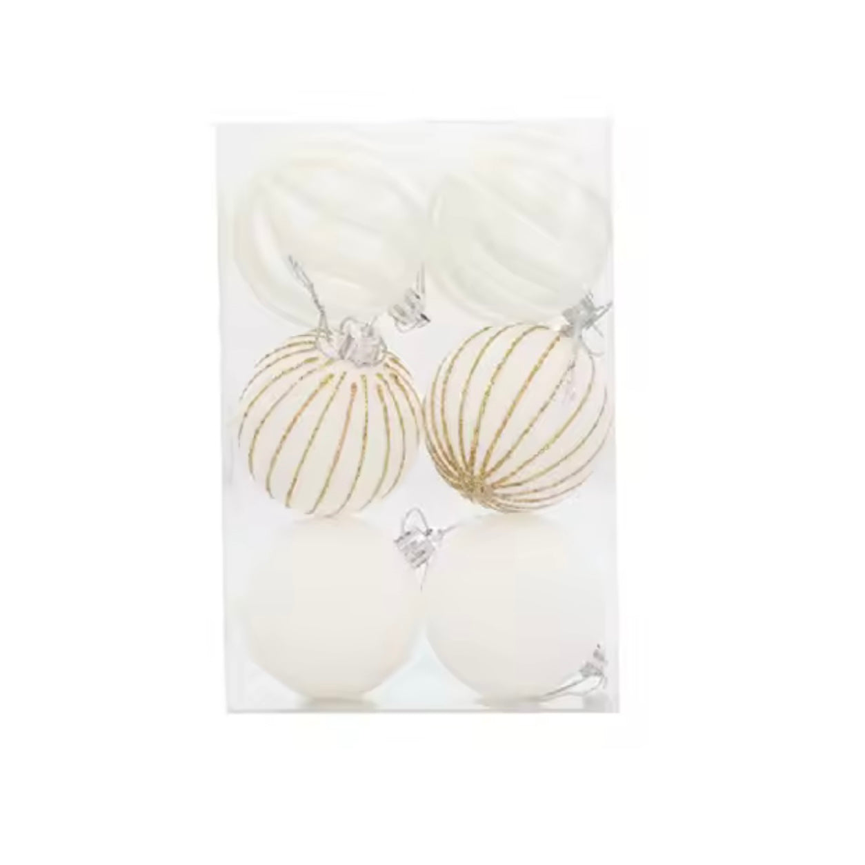 Zenora 6/12pcs Velvet Flocked Christmas Ball Hanging Ornaments