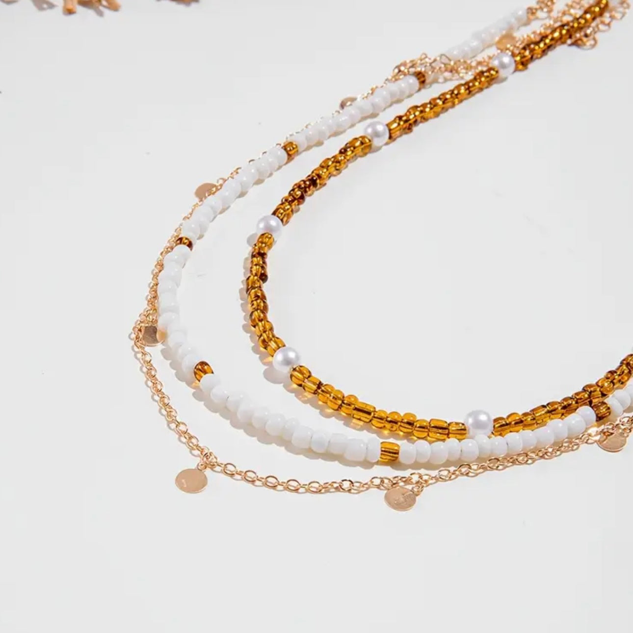 3-Piece Boho Beaded Waist Chain Set — Pearl & Charm Edition