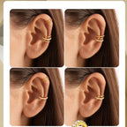 Aurora Gold Plated Adjustable Ear Cuff Set