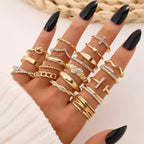 Luxe Amour 20-Piece Zirconia Stacking Ring Set