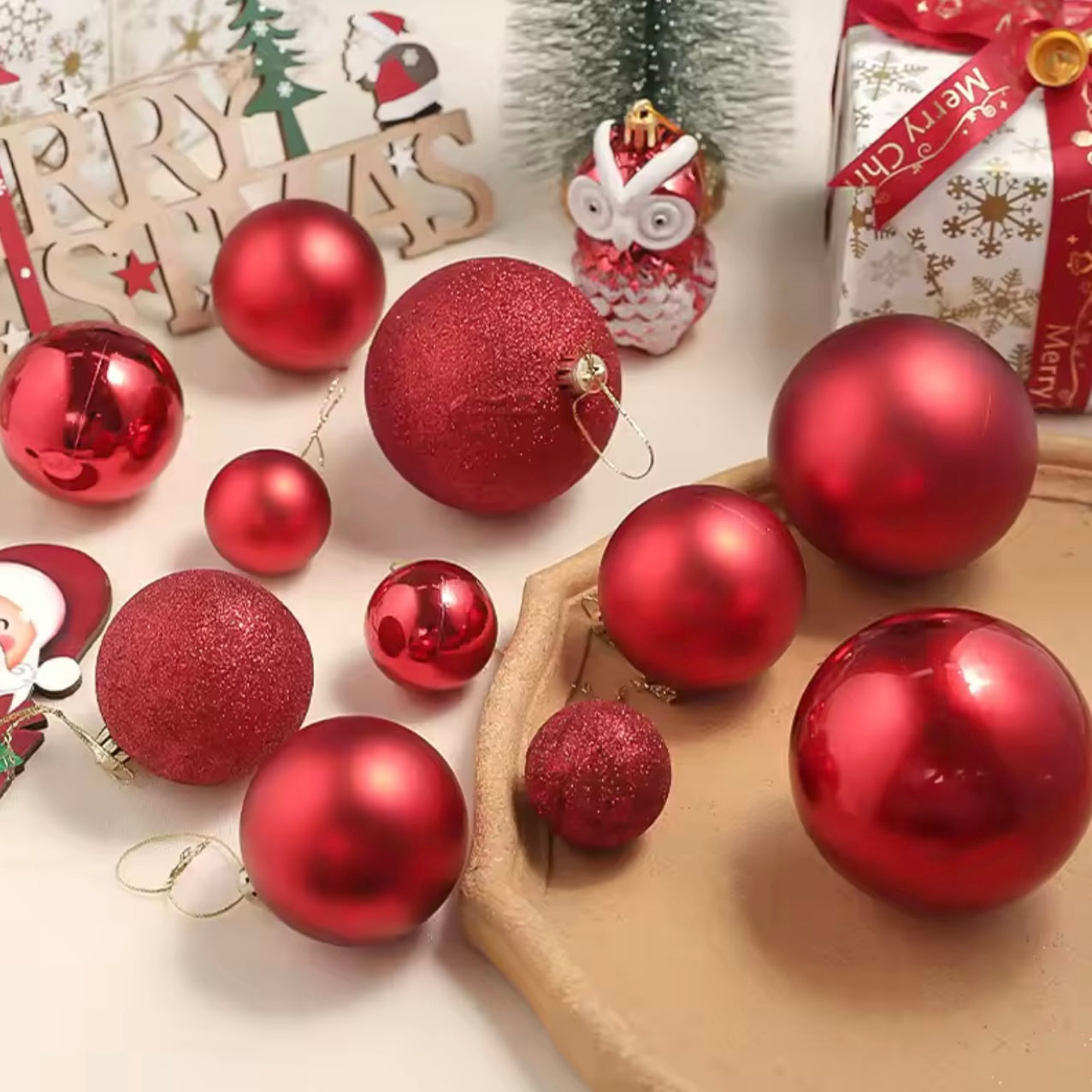 Zenora 24pcs Christmas Ball Hanging Ornaments