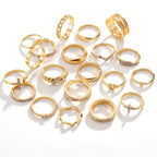 Luxe Amour 20-Piece Zirconia Stacking Ring Set