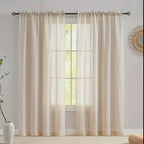 Zenora Japanese-Style Imitation Linen Window Screen Set