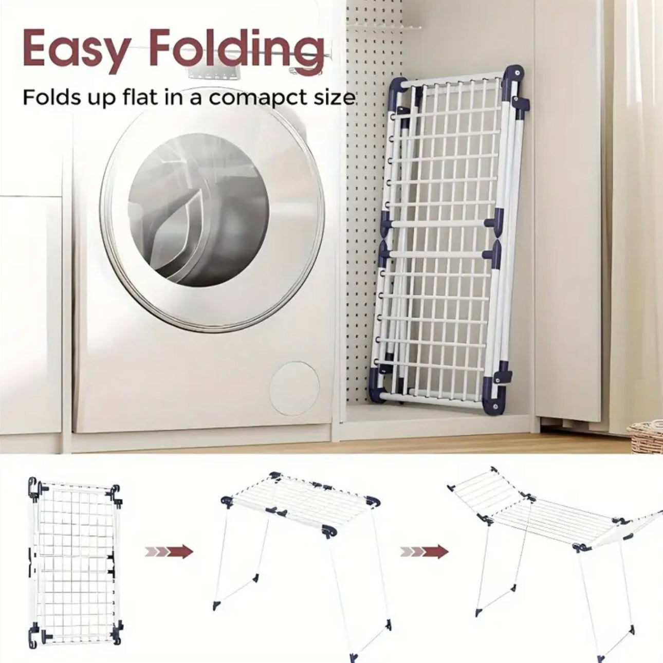 Zenora Freestanding Folding Metal Clothes Drying Rack