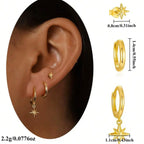 3-Piece Octagonal Star Earring Set
