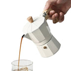 Zenora Hand-Crank Coffee Grinder & Moka Pot Set