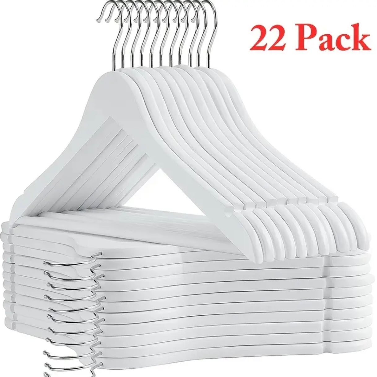 Zenora 22-Pack Premium Wood Suit Hangers