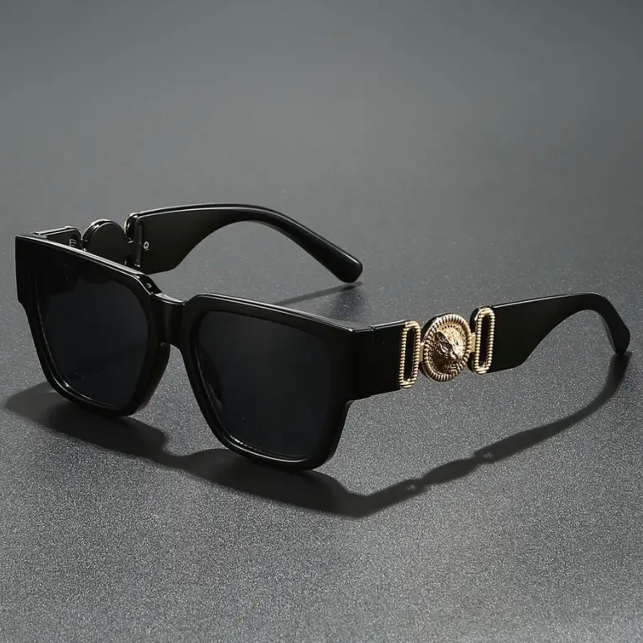 Vintage Large Square Frame Fashion Glasses