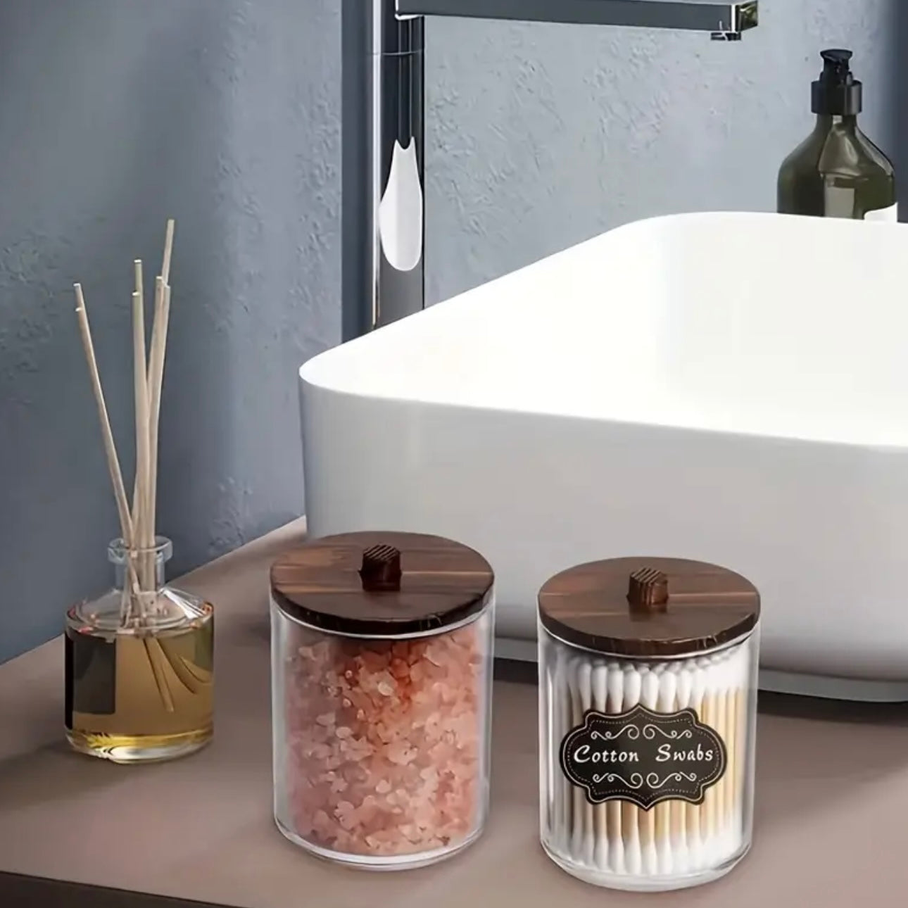 Zenora 3pcs Clear Bathroom Canister Set