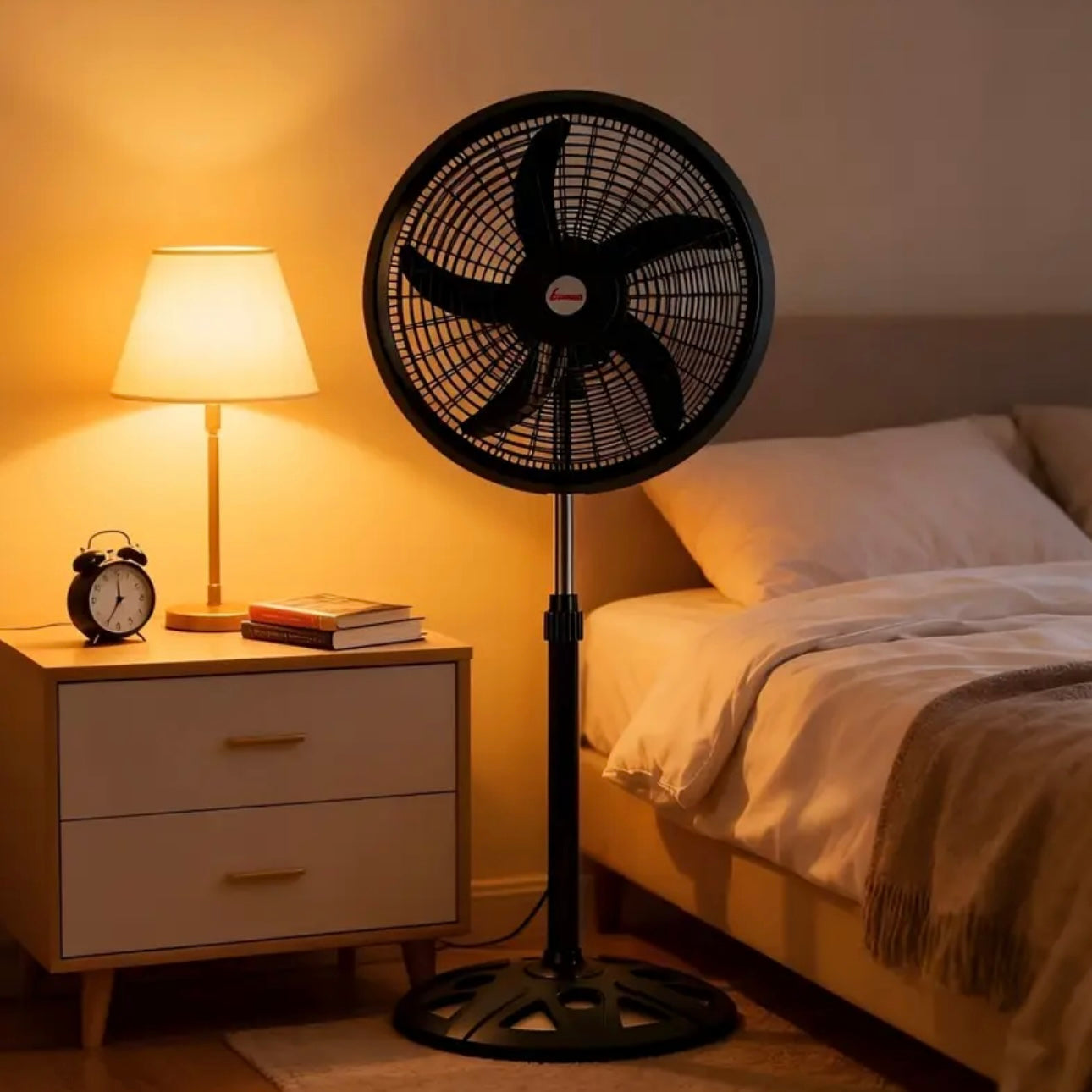 Zenora Large Electric Fan – Quiet 5-Blade Cooling