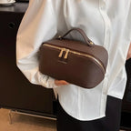 Zenora Large Synthetic Leather Travel Makeup Bag