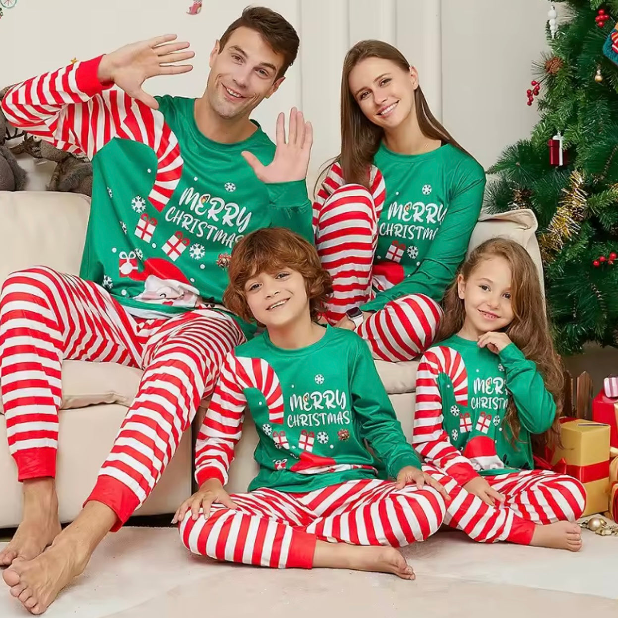 Zenora 2025 Christmas Family Matching Pajama Set (Adults, Kids, Baby & Dog)
