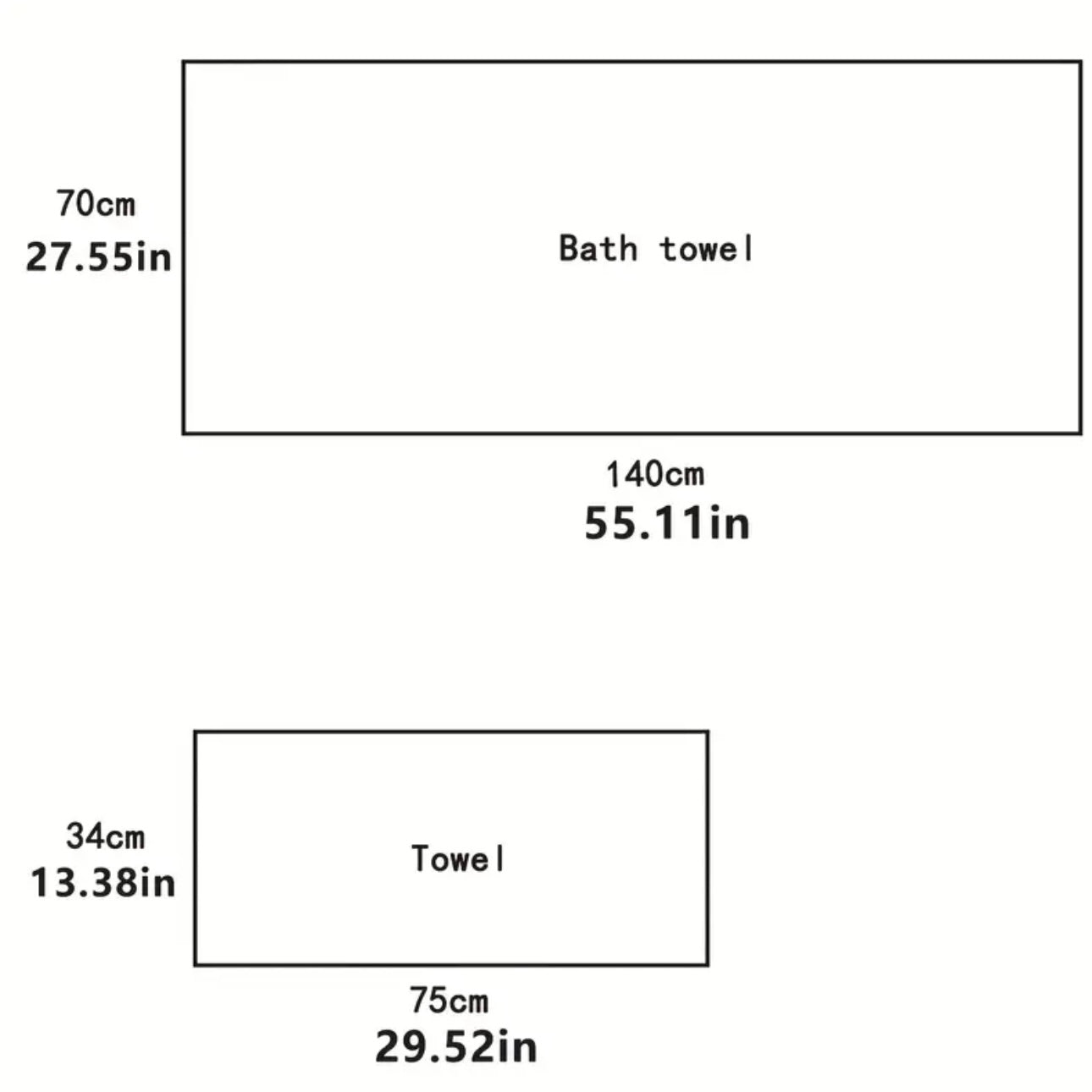 Zenora 4pcs Pure Cotton Bath Towel Set