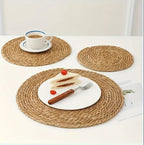 Zenora 10-Piece Natural Wheat Straw Placemat Set