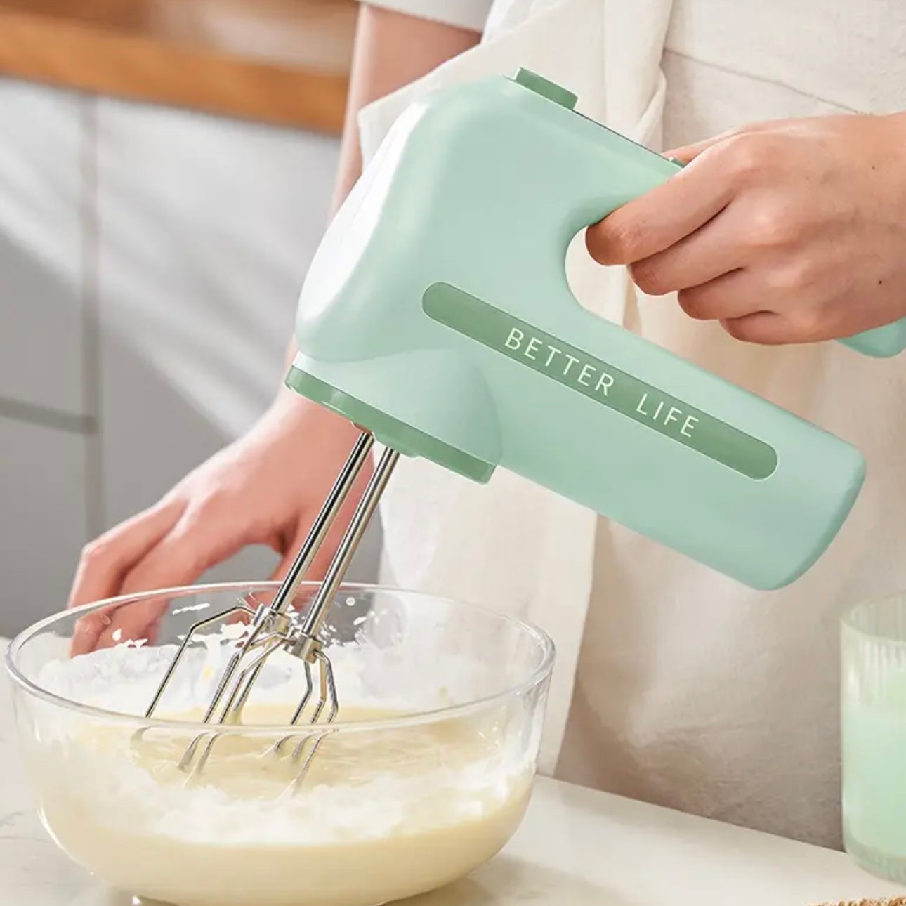 Zenora Dual-Color Rechargeable Electric Hand Mixer