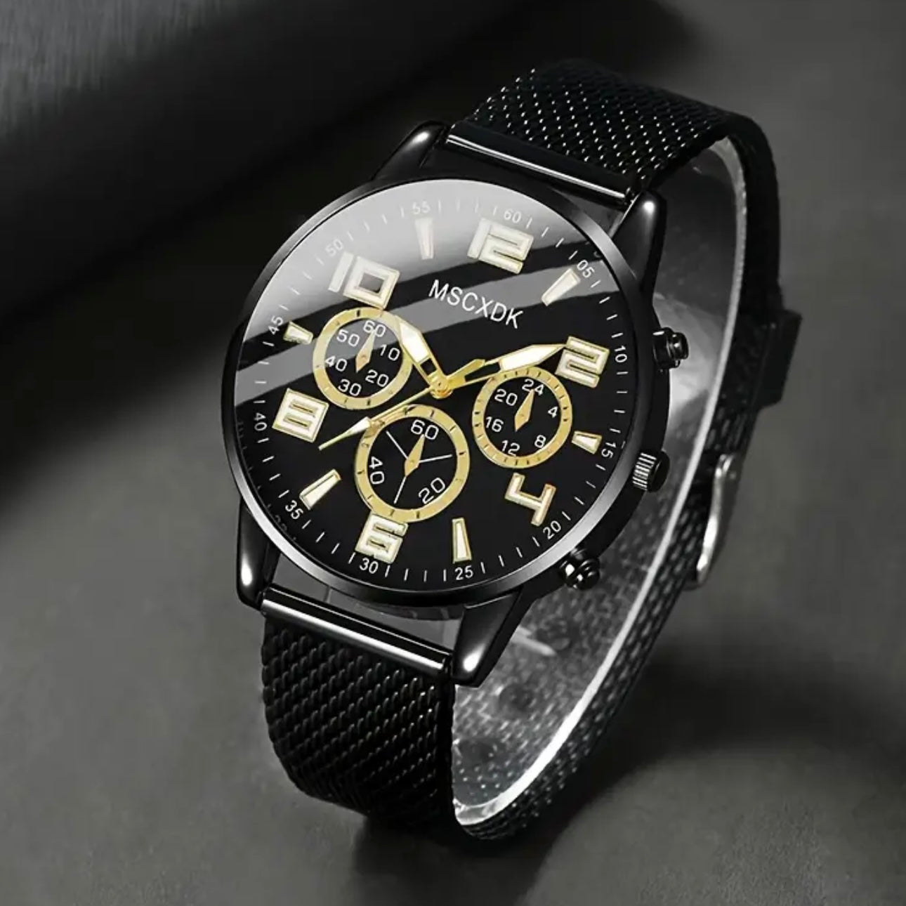 MSCXDK 10pcs Men’s Luxury Fashion Quartz Watch Set