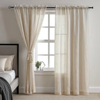 Zenora Japanese-Style Imitation Linen Window Screen Set