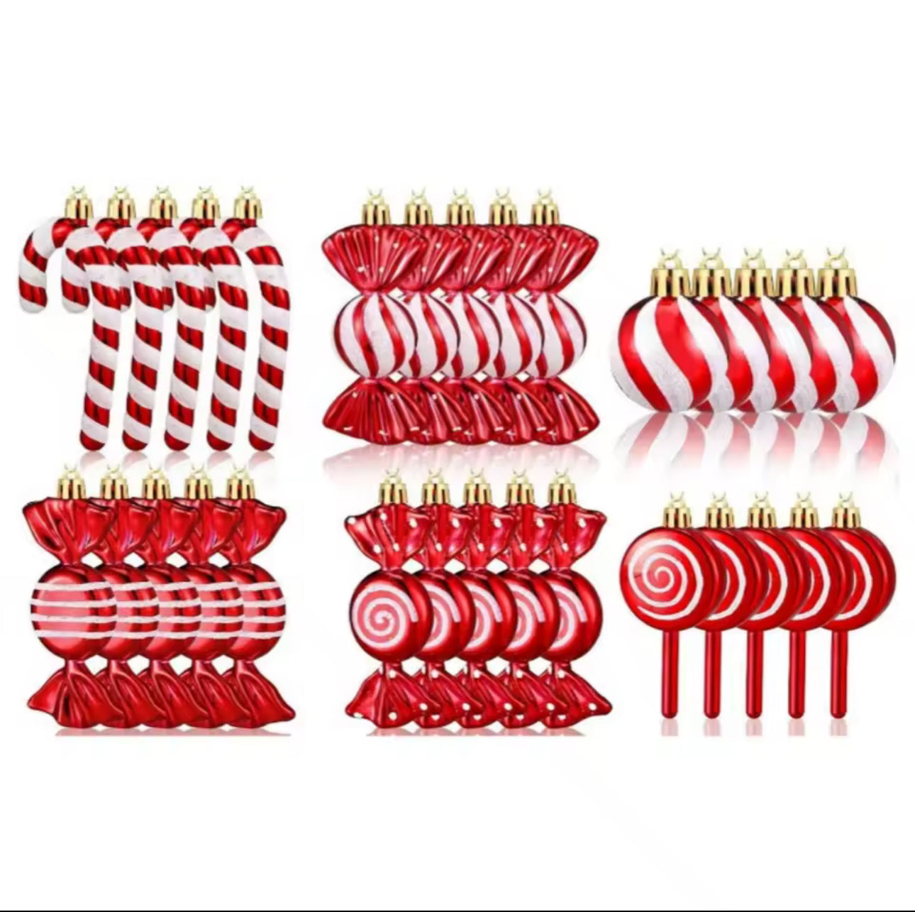 Zenora 30pcs Christmas Candy Hanging Ornaments