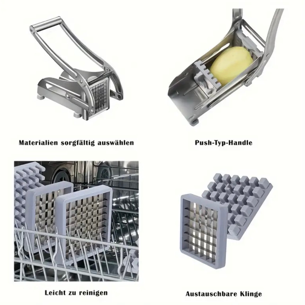 Zenora Stainless Steel Vegetable & French Fry Cutter