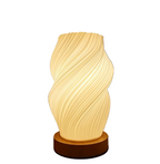 Zenora Retro Bedside Vase Lamp with Wooden Base