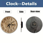 Zenora Rustic Wicker-Look Wall Clock