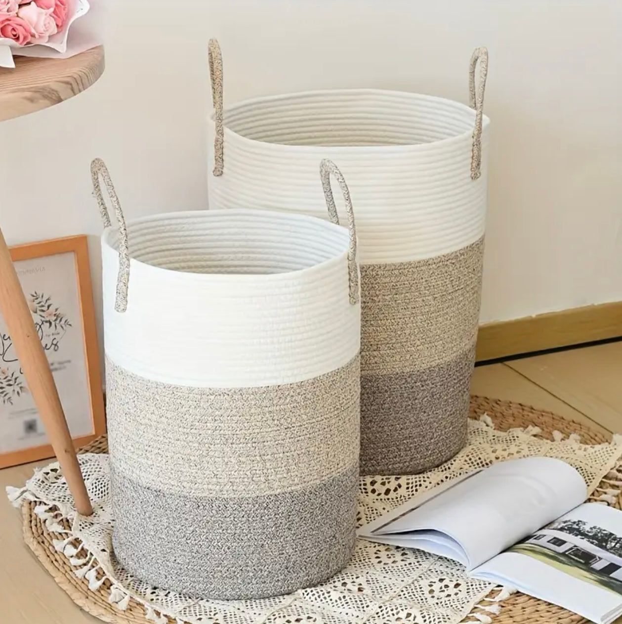 Zenora Extra-Large Scandinavian Collapsible Storage Basket