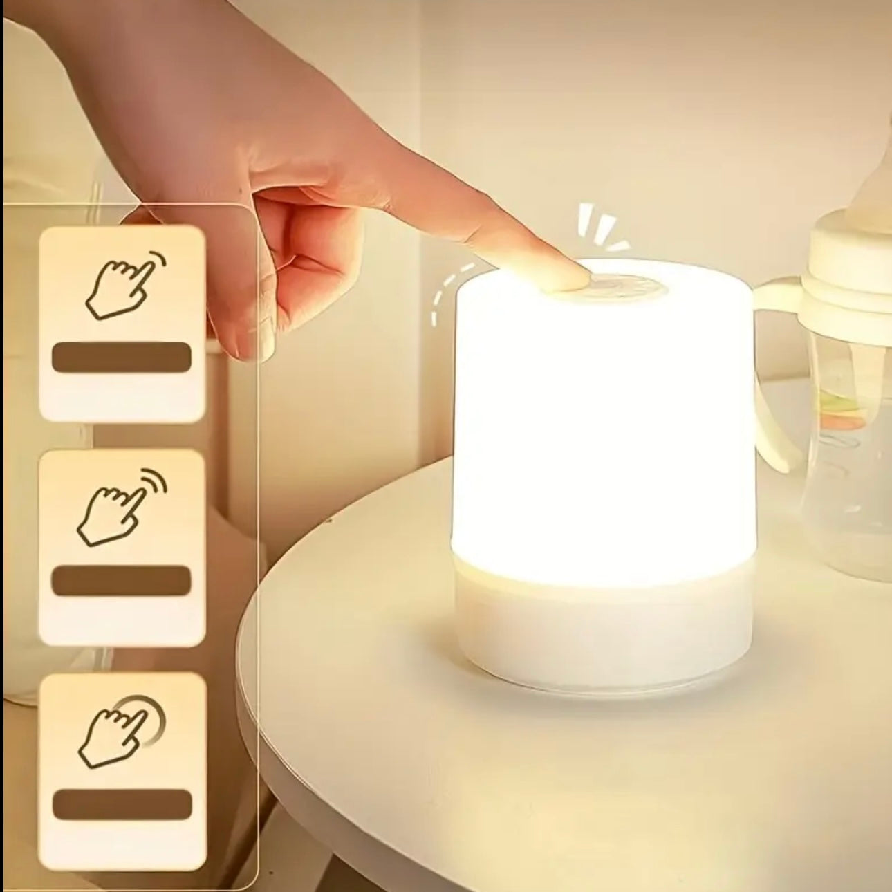 Zenora 2025 Touch Dimmable LED Bedside Lamp