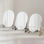 Zenora Frameless HD Irregular Oval Makeup Mirror