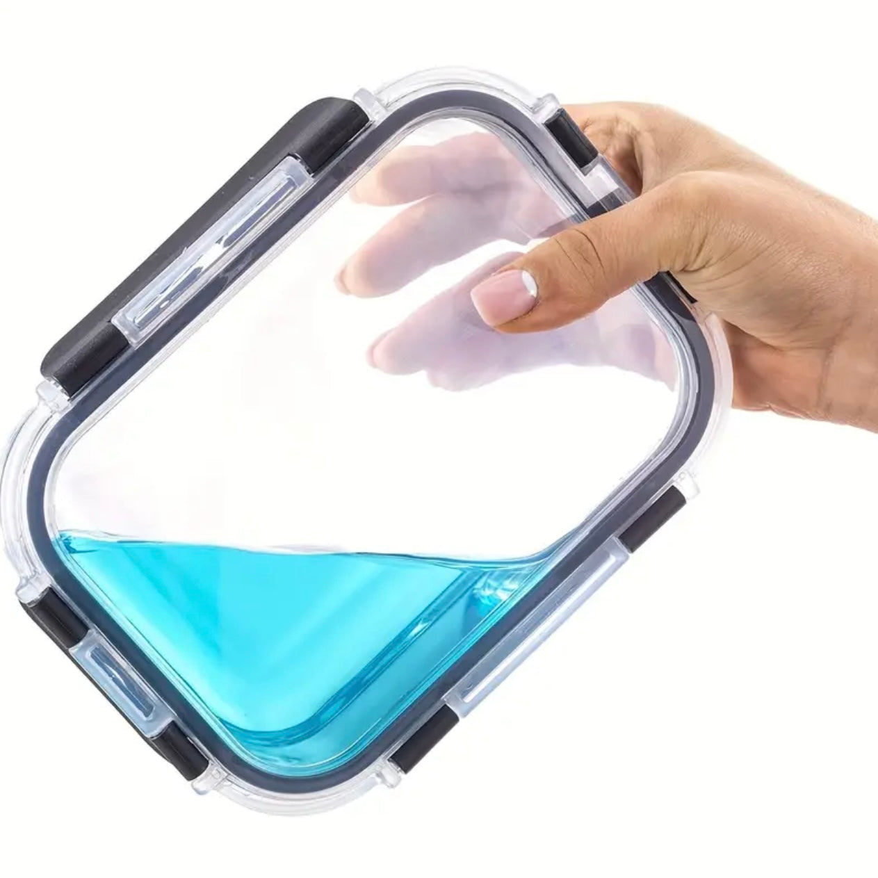 Zenora 24-Piece Glass Crisper Set (12 Bowls + 12 Lids)