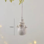 Zenora White Ceramic Christmas Tree Ornaments