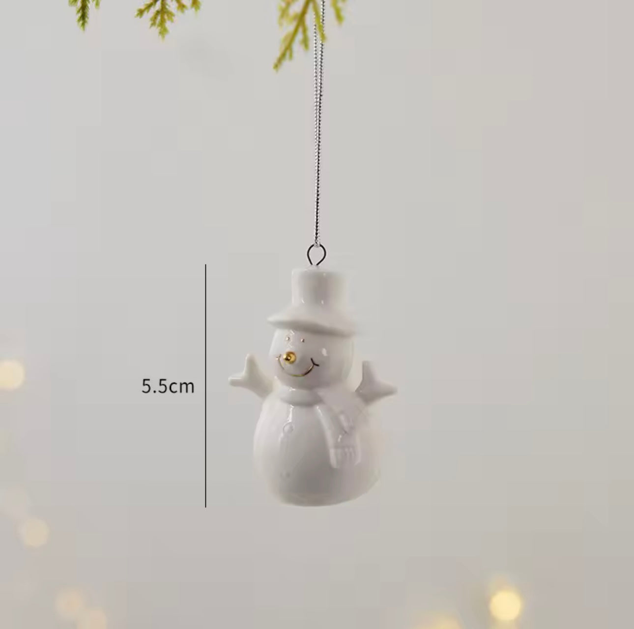 Zenora White Ceramic Christmas Tree Ornaments