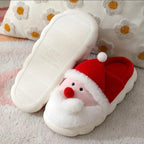 Zenora Merry Christmas Santa Claus Plush Slippers
