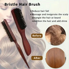 Zenora 5-Piece Deluxe Bristle Hair Brush & Comb Styling Set