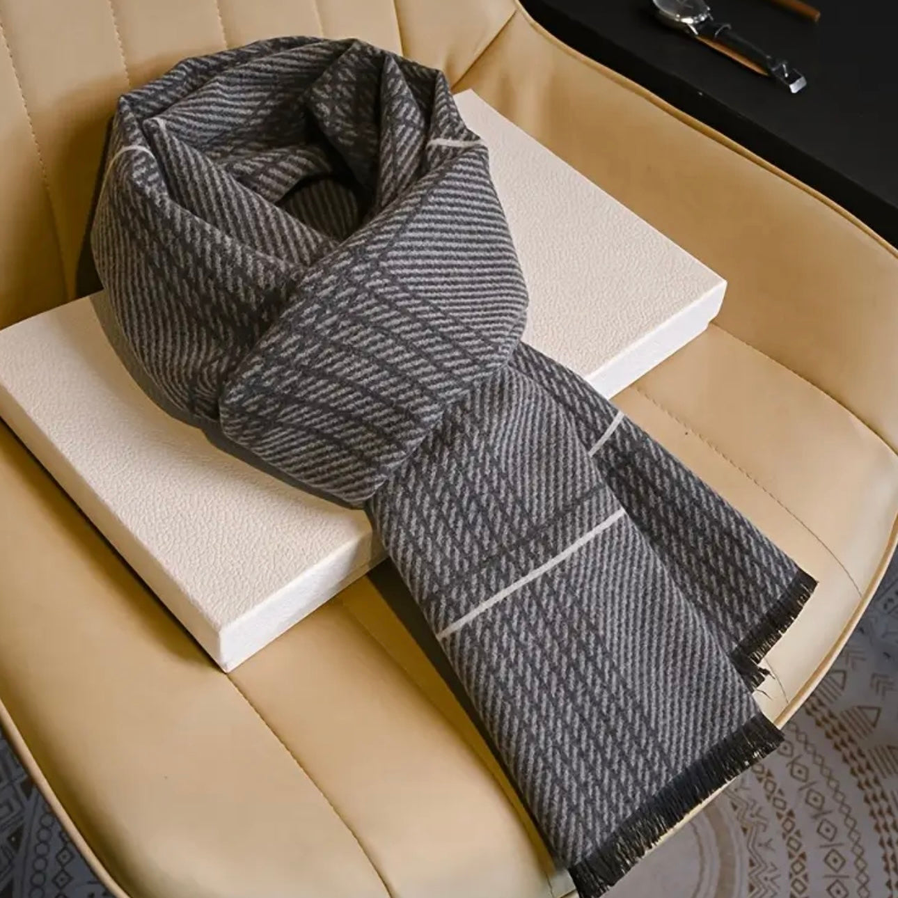 Unisex Winter Thick Warm Velvet Scarf