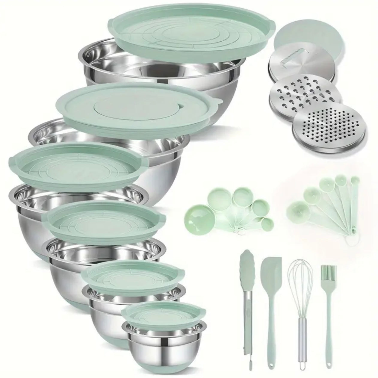Zenora 29pcs Stainless Steel Mixing Bowl Set