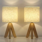 Zenora Charming Wooden Tripod Table Lamp
