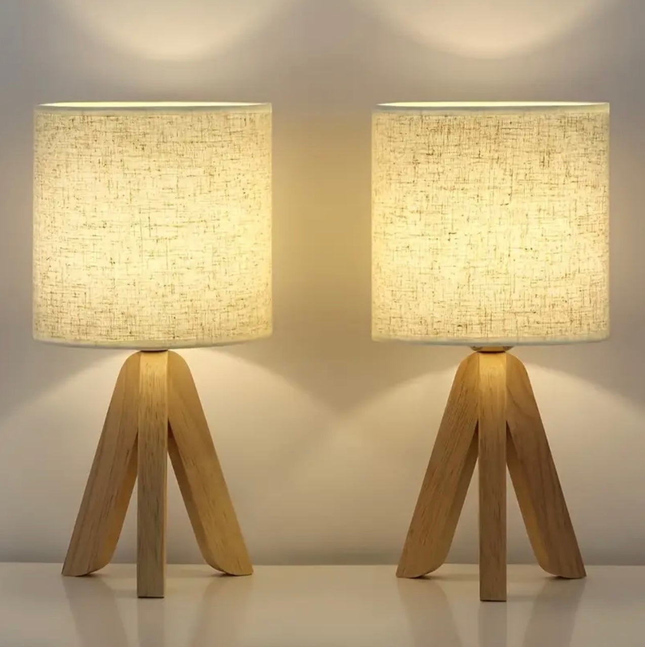 Zenora Charming Wooden Tripod Table Lamp