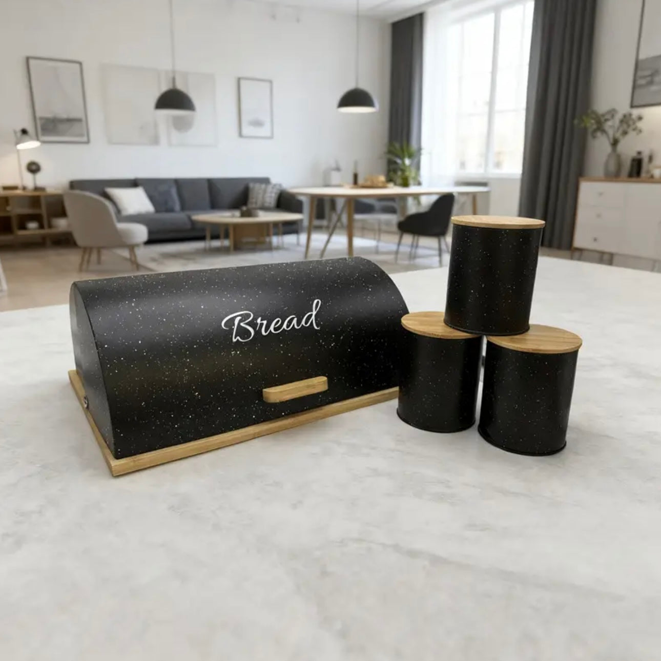 Zenora Bamboo & Iron Flip-Top Storage Box Set