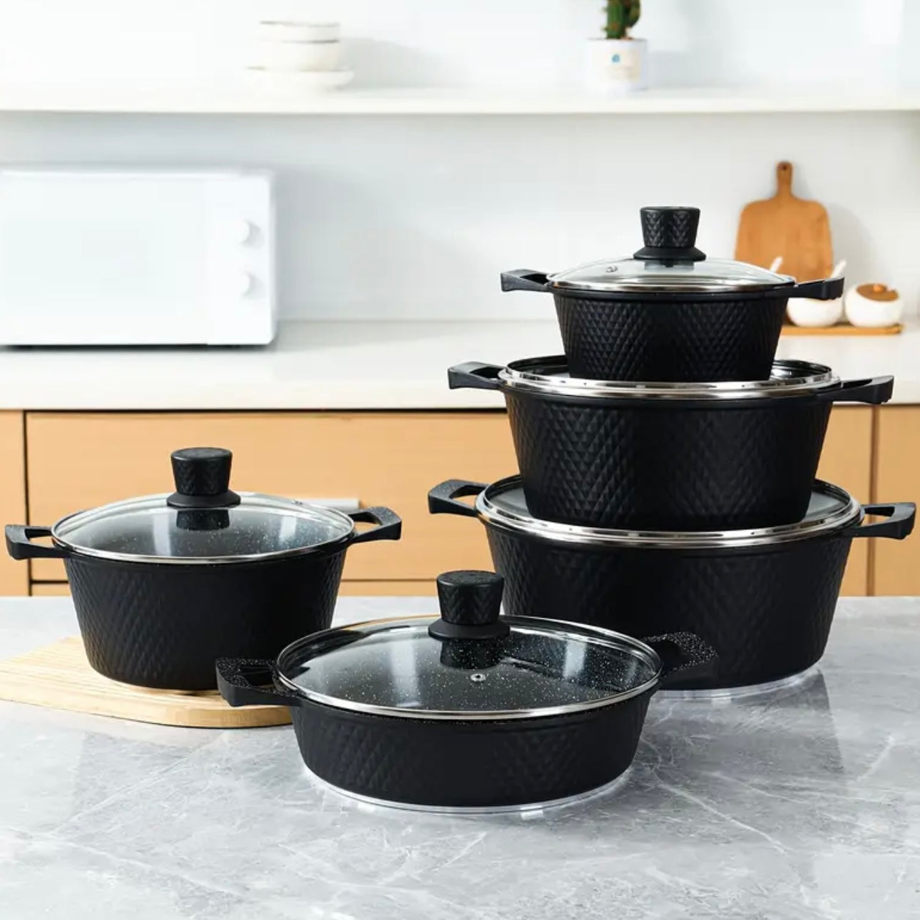 Zenora Multi-Piece Maifanstone Coating Soup Pot Set