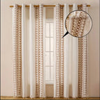 Zenora Bohemian Linen Semi-Sheer Tassel Curtain Pane