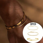 3pcs Fashionable Stacking Bracelet Set
